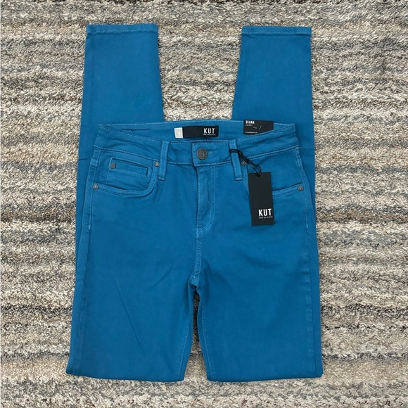 KUT From The Kloth Blue Diana Skinny Jeans Sz 0 NWT | KUT Diana Skinny Jeans - - Picture 1 of 13